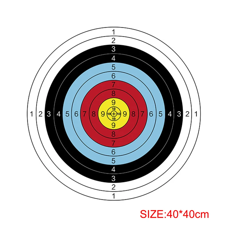 Archery Target Face - 10 قطع من أهداف الرماية الورقية