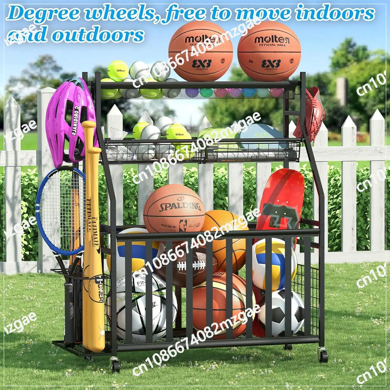 حقيبة تخزين معدات رياضية مع رف - مراجعة Sports Equipment Bag With Wheels وسعره