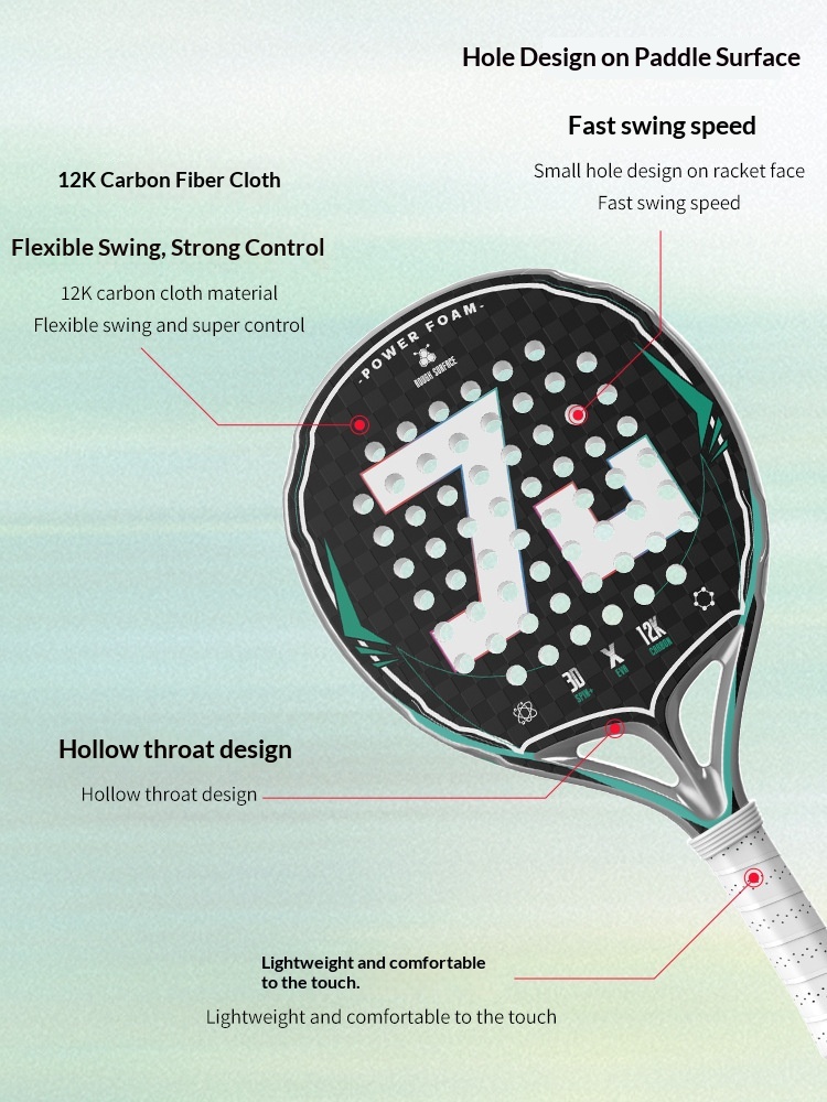 مضرب بادل من مادة ألياف الكربو - مراجعة Padel Racket Carbon وسعره