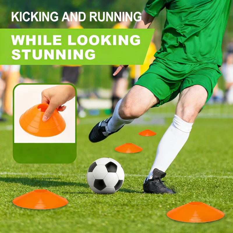 30 قطعة من أقماع تدريب كرة الق - مراجعة Football Training Cone وسعره