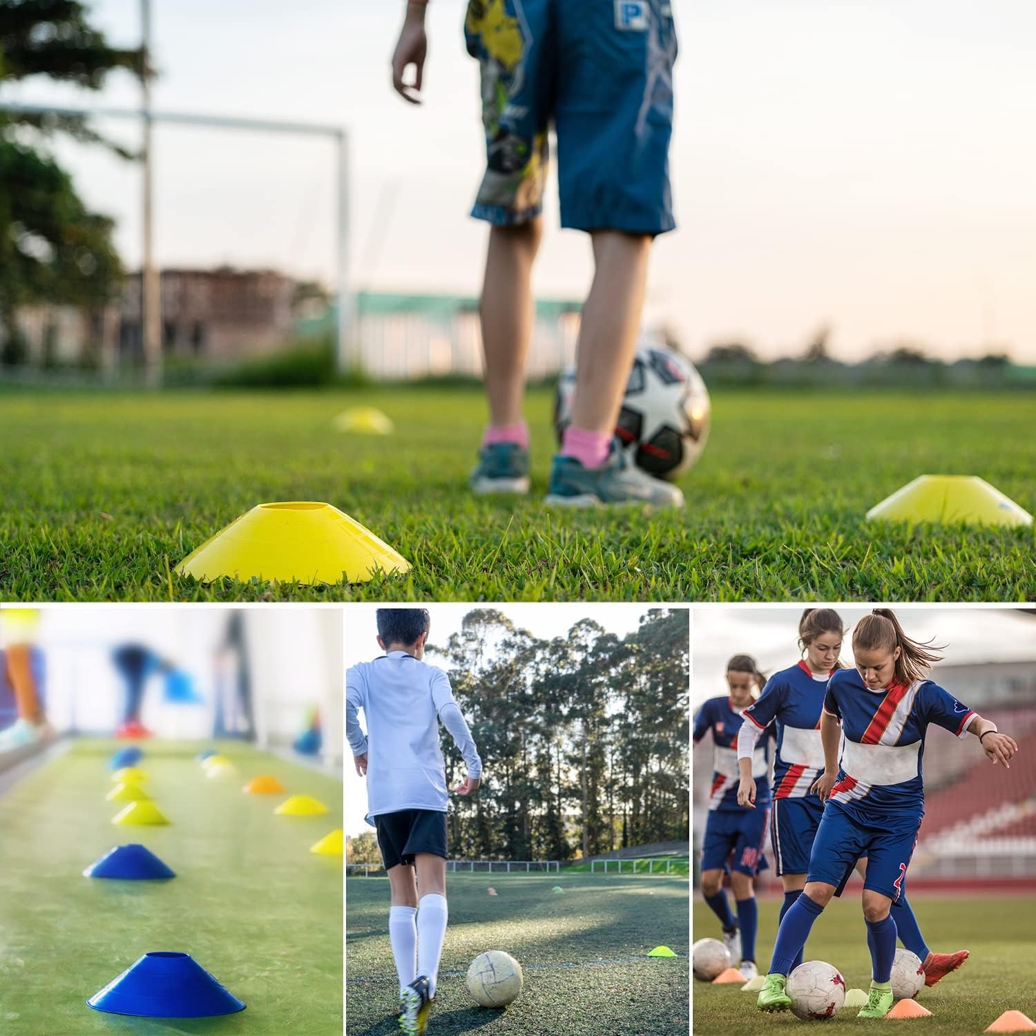 5 قطع من أقماع التدريب على كرة - مراجعة Football Training Cone وسعره