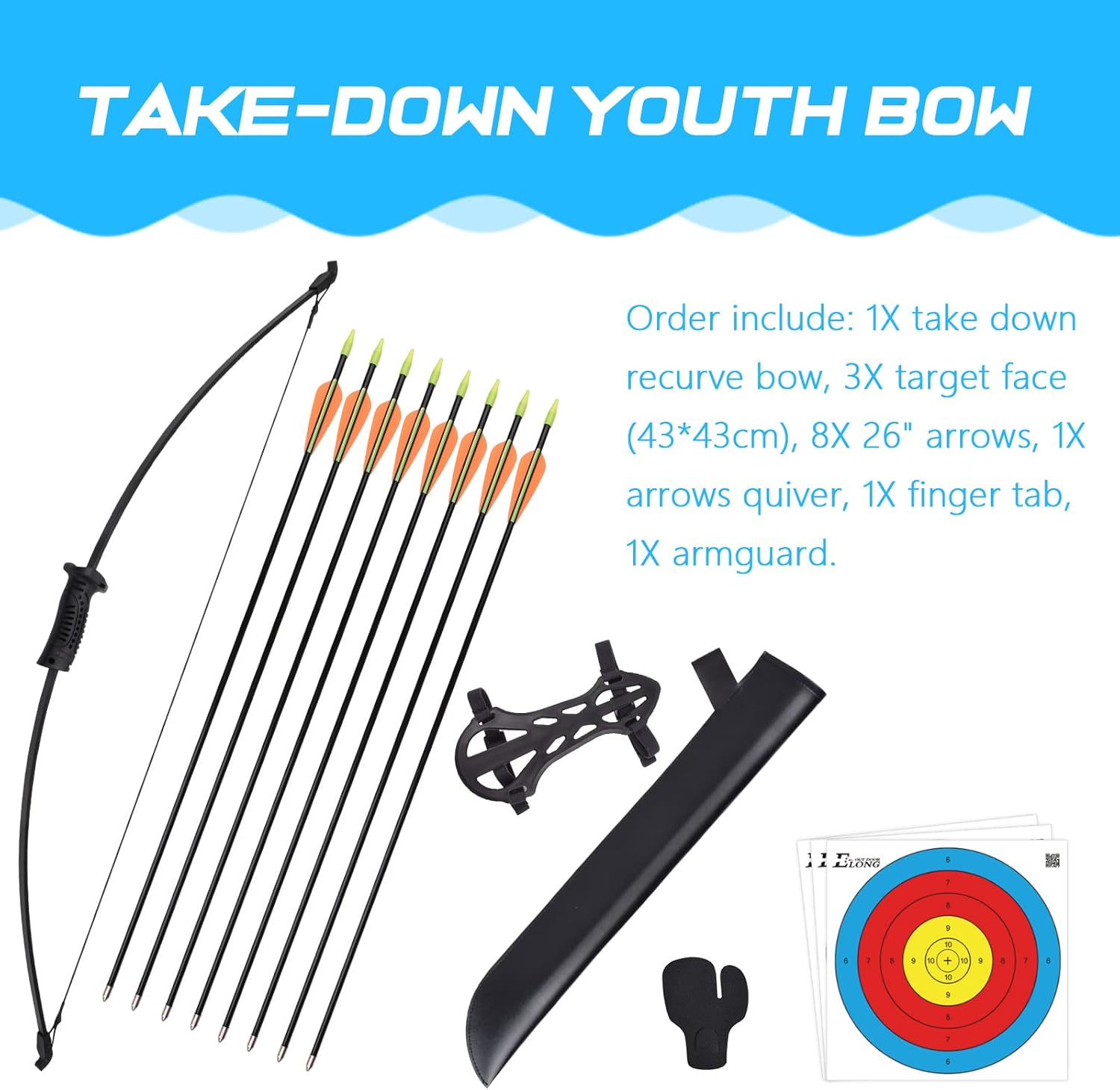مجموعة القوس والسهم المنحني لل - مراجعة Archery Target Face وسعره