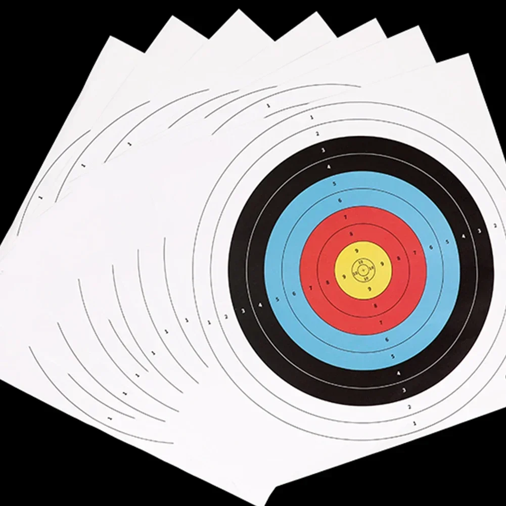 10 قطع/مجموعة أهداف ورقية احتر - مراجعة Archery Target Face وسعره
