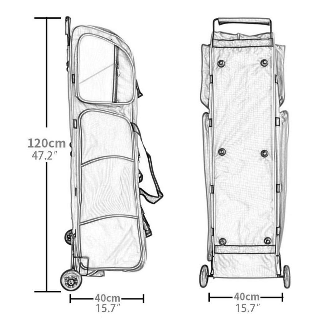 حقيبة مبارزة بعجلات خفيفة الوز - مراجعة Sports Equipment Bag With Wheels وسعره